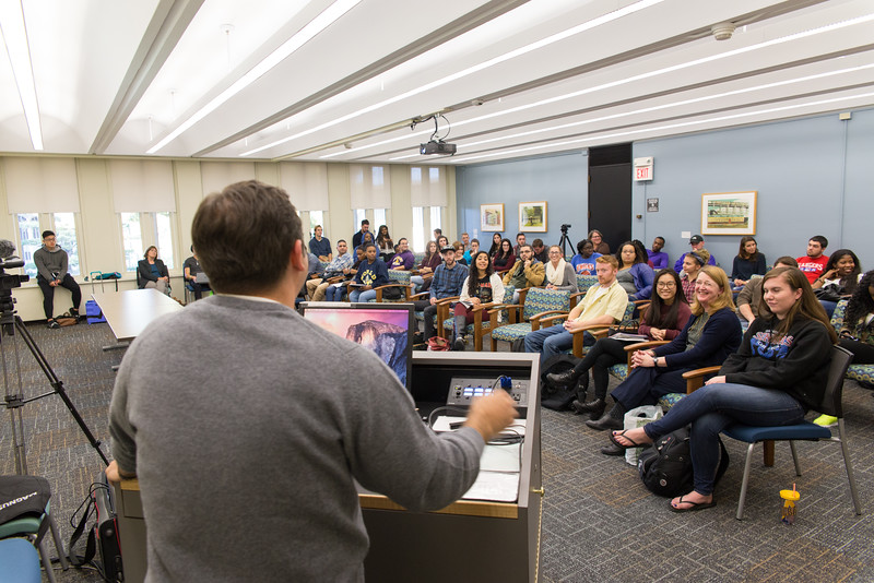 Steve Greenstein with students